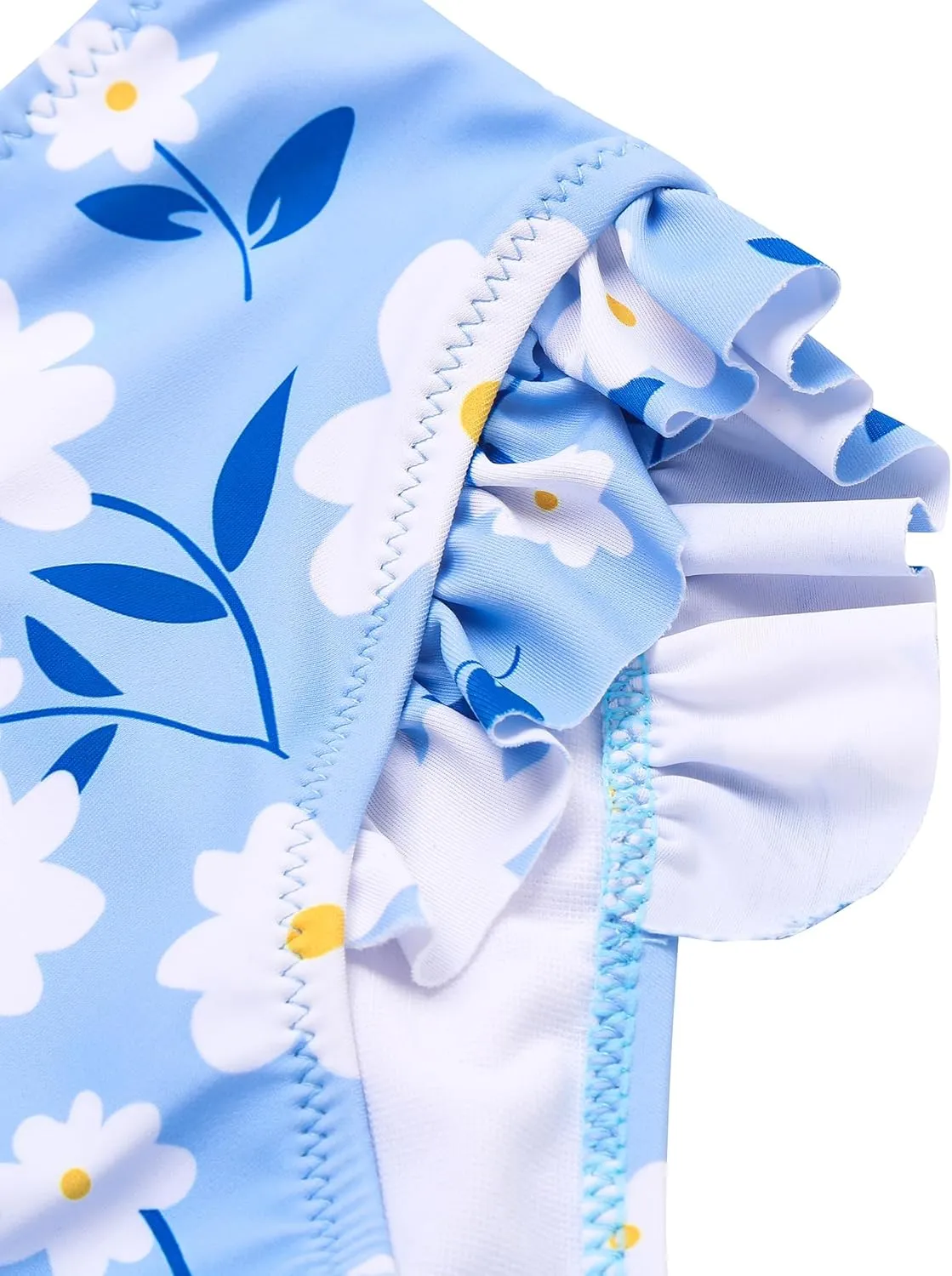 Arshiner Girls Two Piece Swimsuit Ruffles Flounce Printed Bikini Set Swimwear Girl Bathing Suits with Chest Pad 4-15 Years