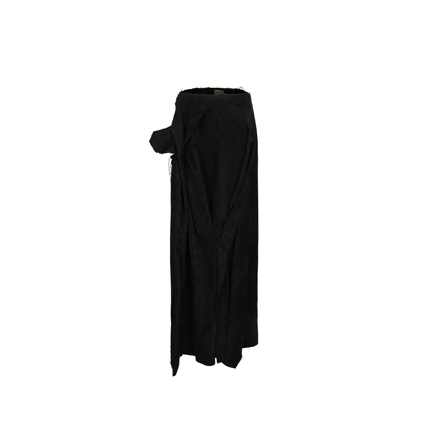 Black Velvet Lace Maxi Skirt