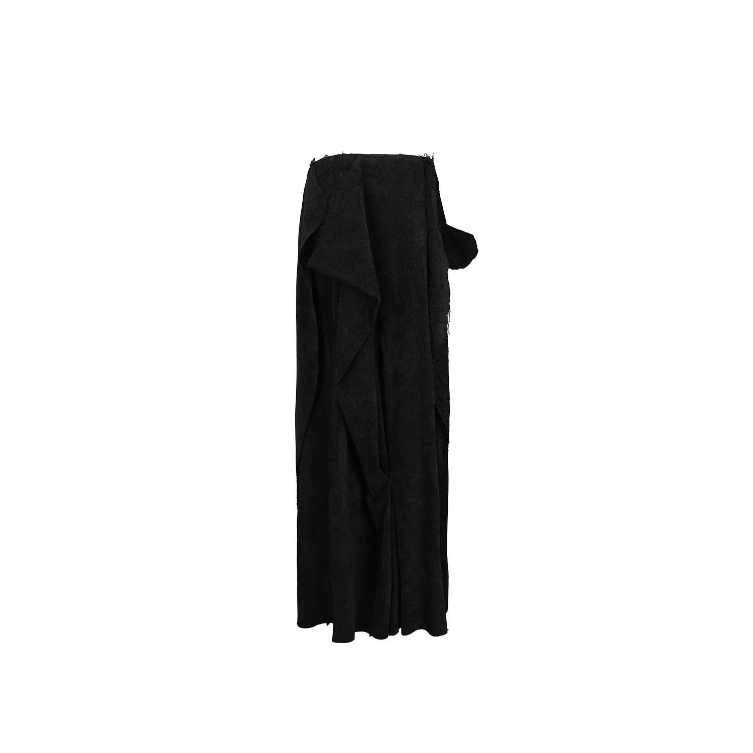 Black Velvet Lace Maxi Skirt