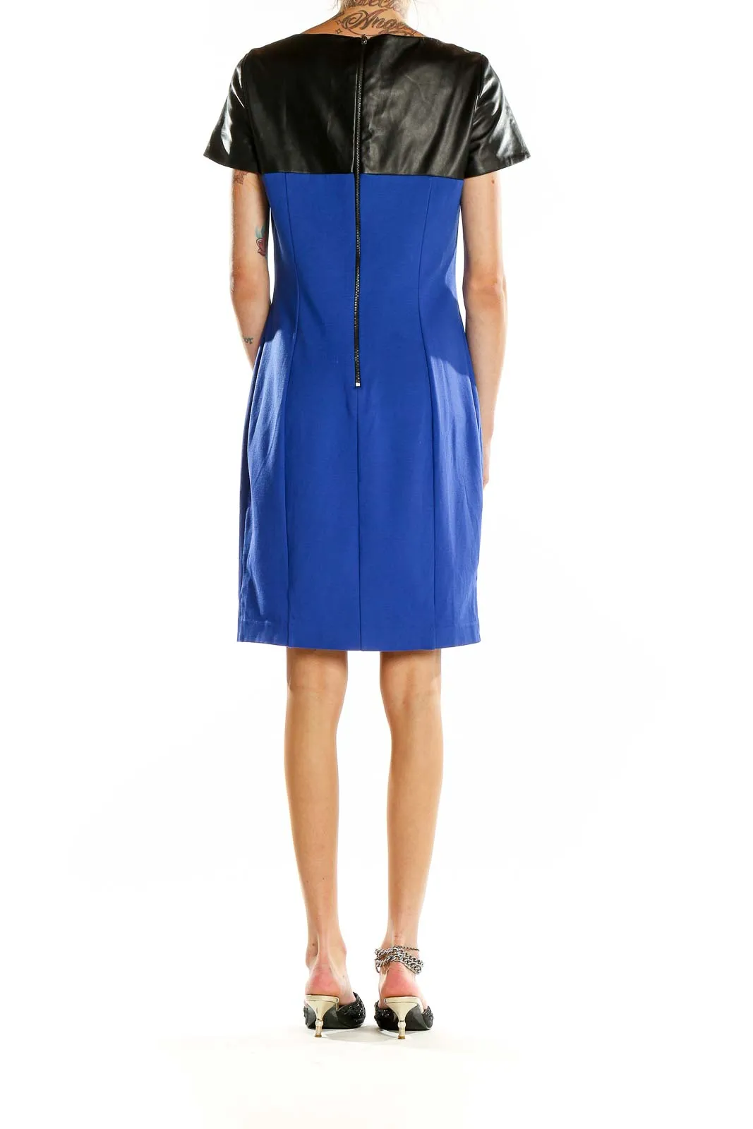 Blue Cutout Cocktail Dress