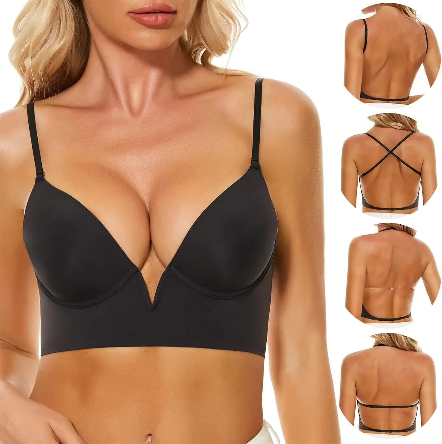 Brasieres para Mujer Women's Tailored Underwire Bra Without Pads and Without Underwire Transparent Bra
