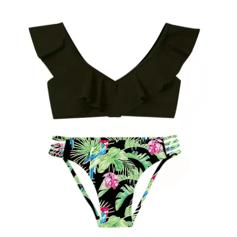 Children's Ruffled Split Swimwear