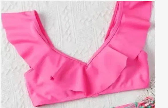 Children's Ruffled Split Swimwear