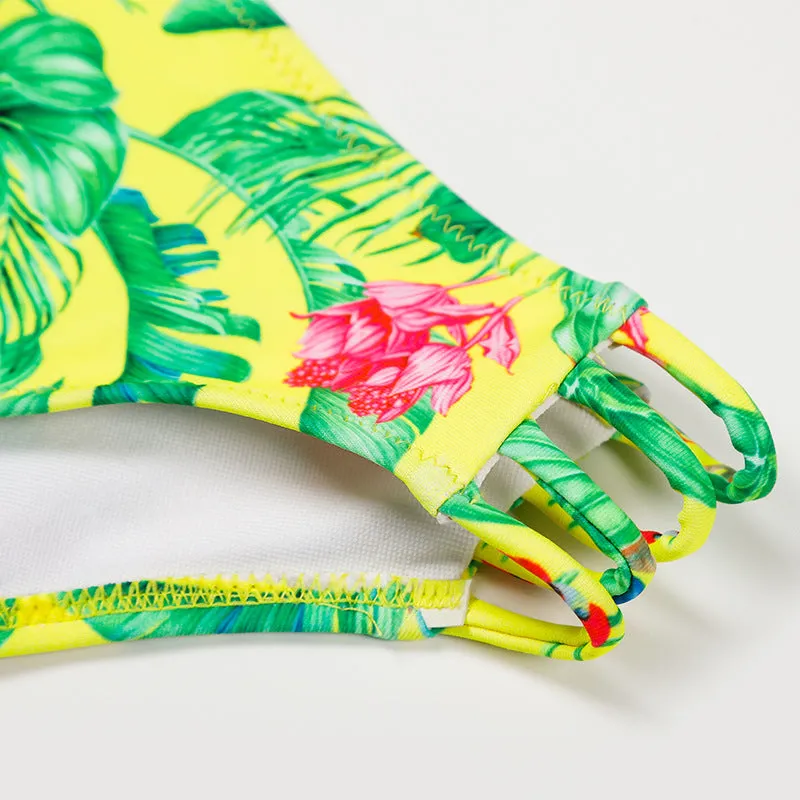 Children's Ruffled Split Swimwear