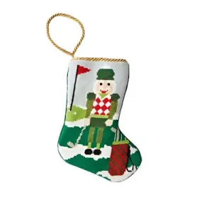 CHRISTMAS BIRDIE GOLFING NUTCRACKER BAUBLE STOCKING