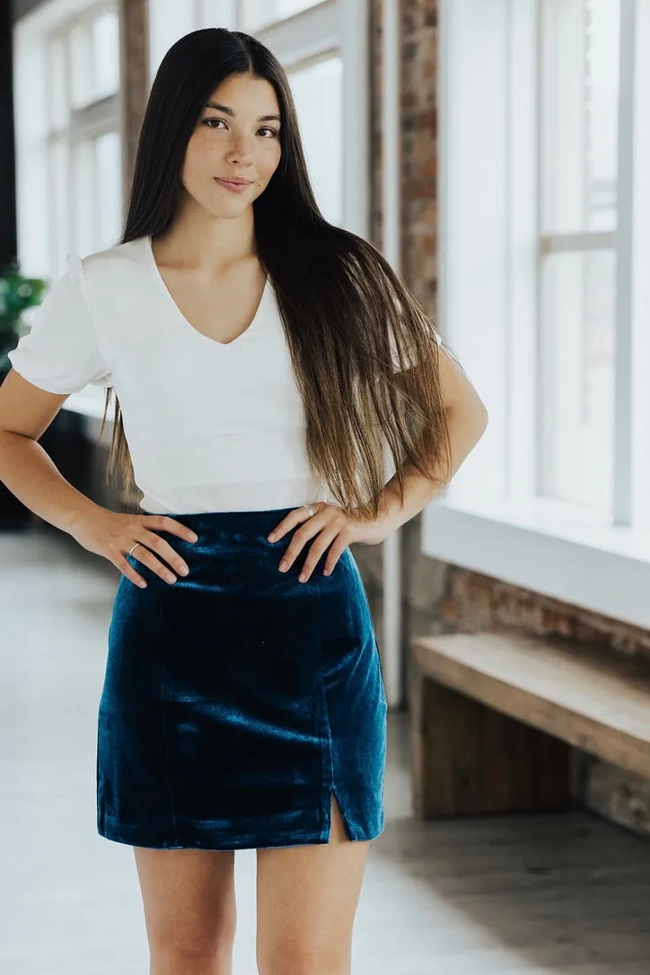 Cindy Velvet Mini Skirt