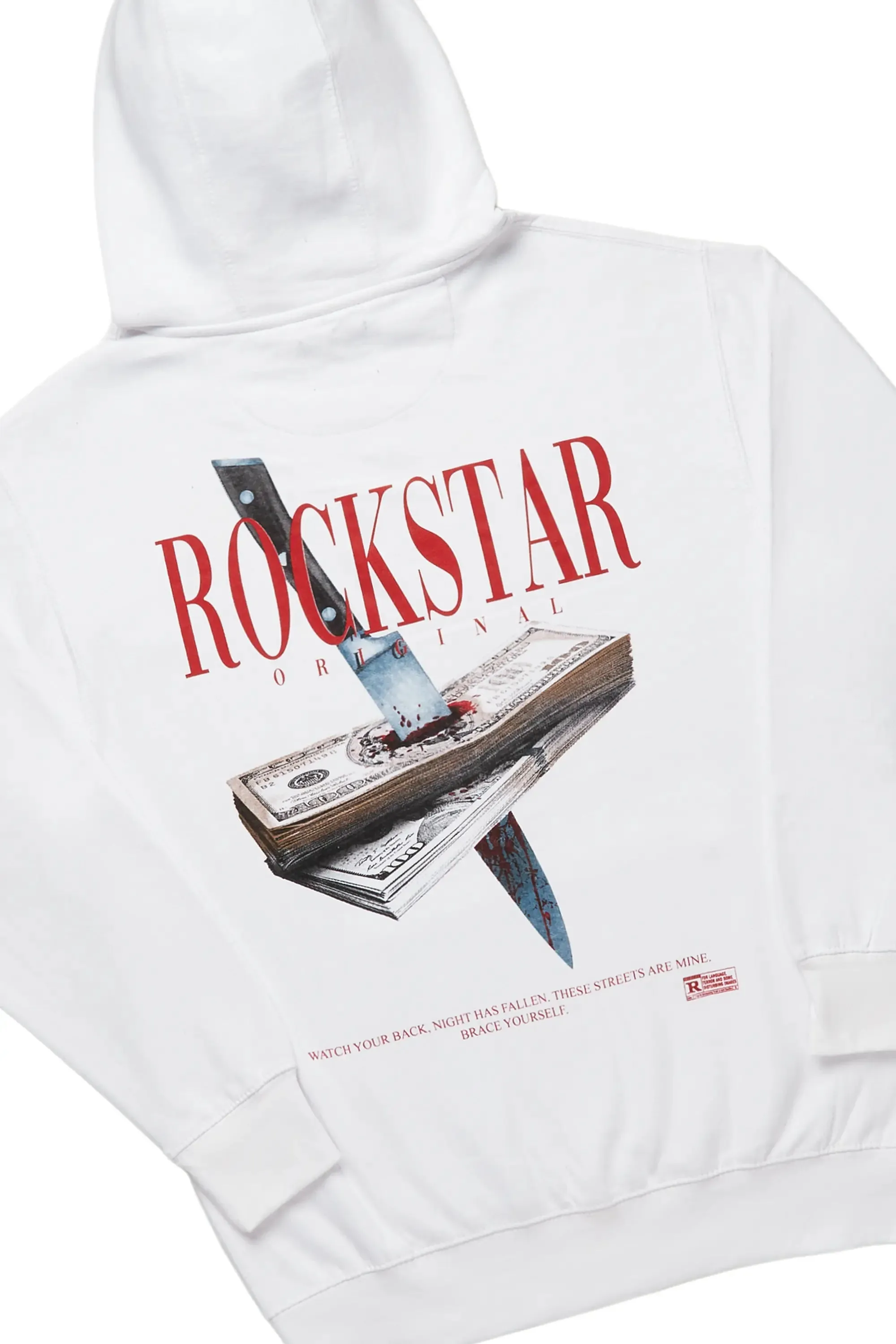 Dayte Nite White/Red Hoodie Super Stack Track Set