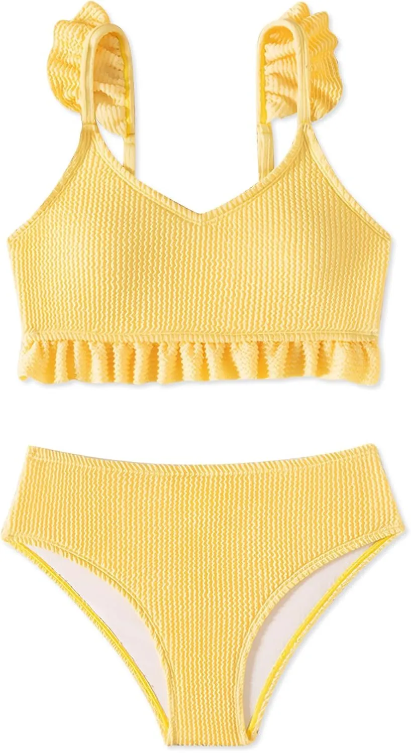 Girls Swimsuit, 2 Piece Bikini Bathing Swimwear 7-16Y