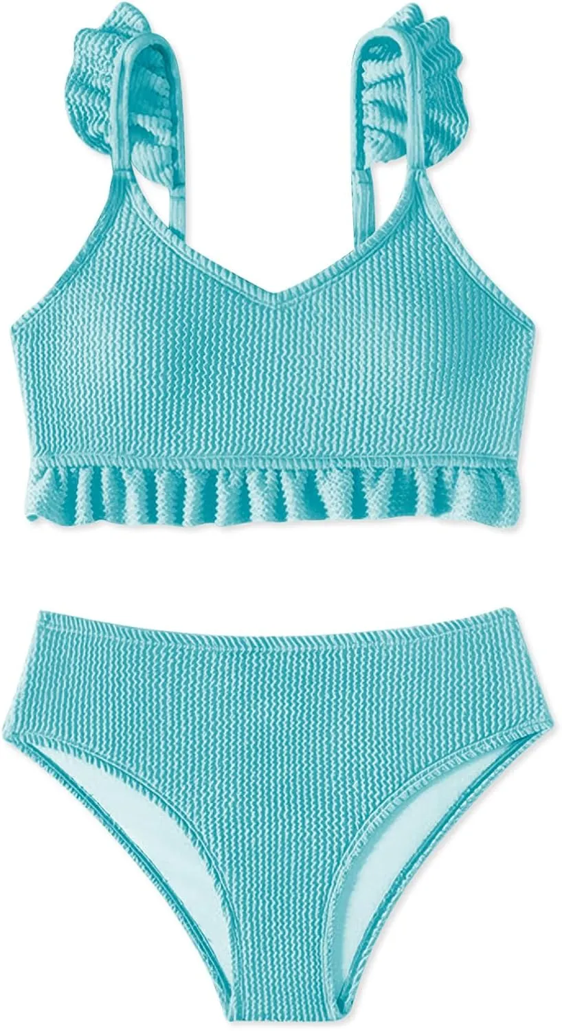 Girls Swimsuit, 2 Piece Bikini Bathing Swimwear 7-16Y