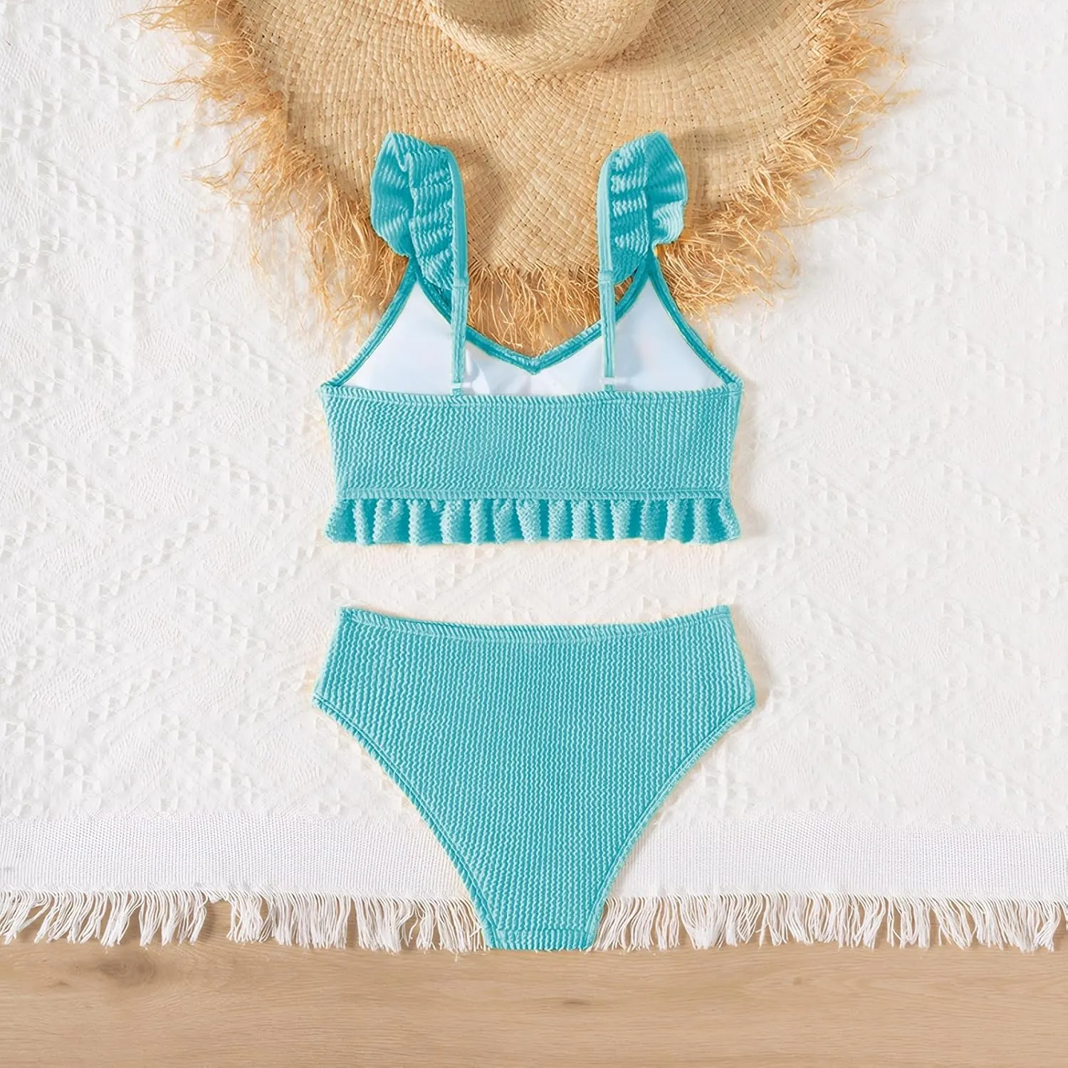 Girls Swimsuit, 2 Piece Bikini Bathing Swimwear 7-16Y