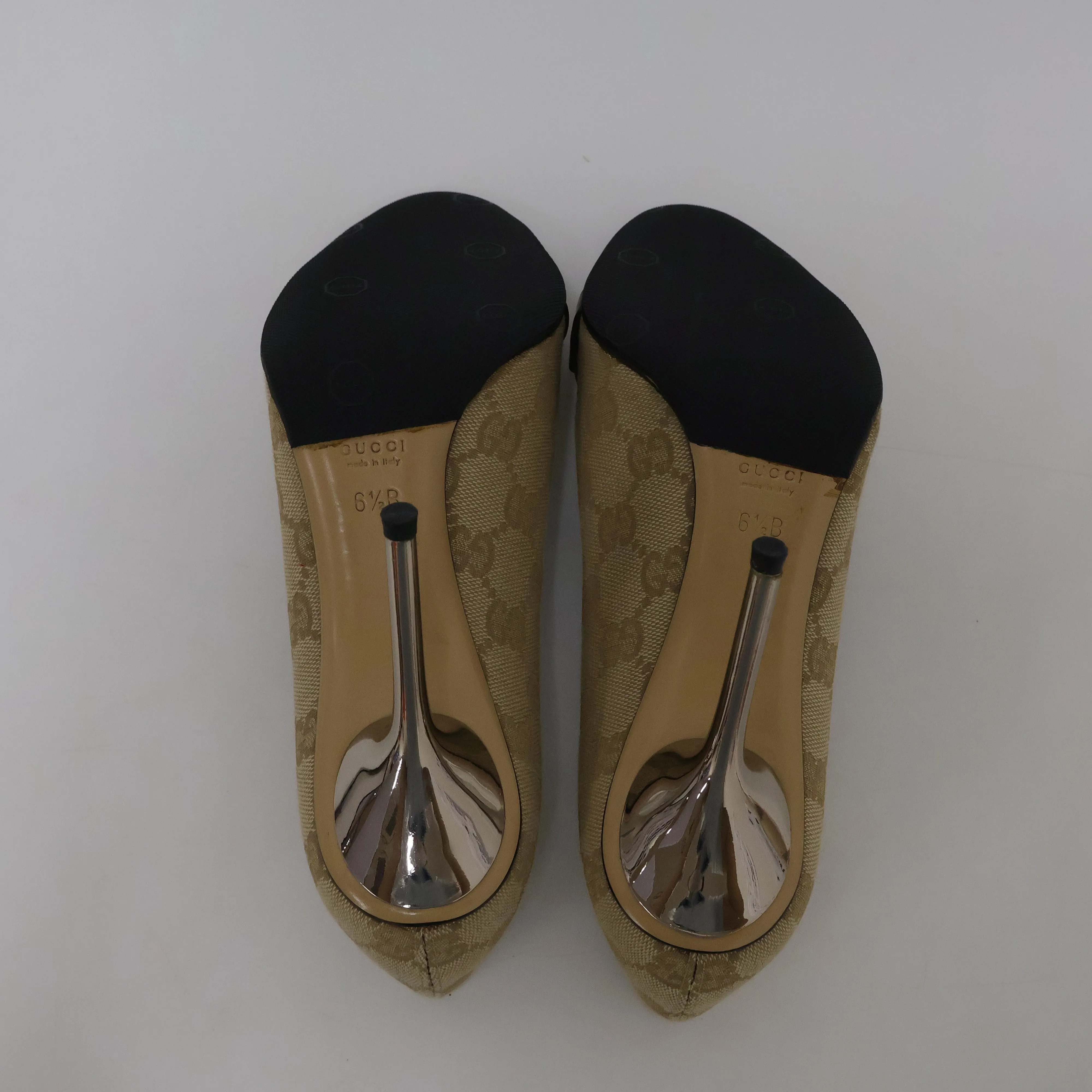 Gucci Horse Bit Peep Toe Heels 36.5