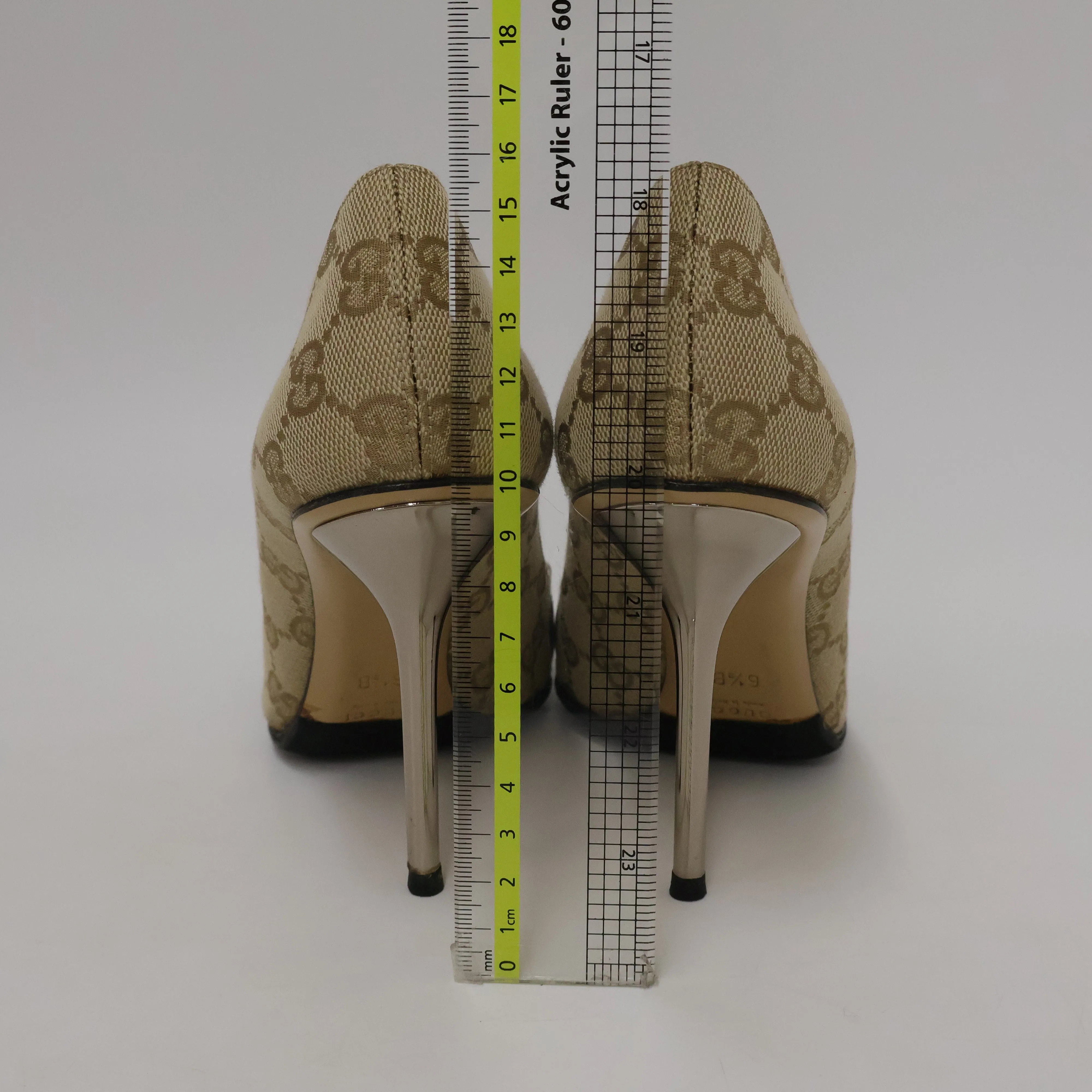 Gucci Horse Bit Peep Toe Heels 36.5