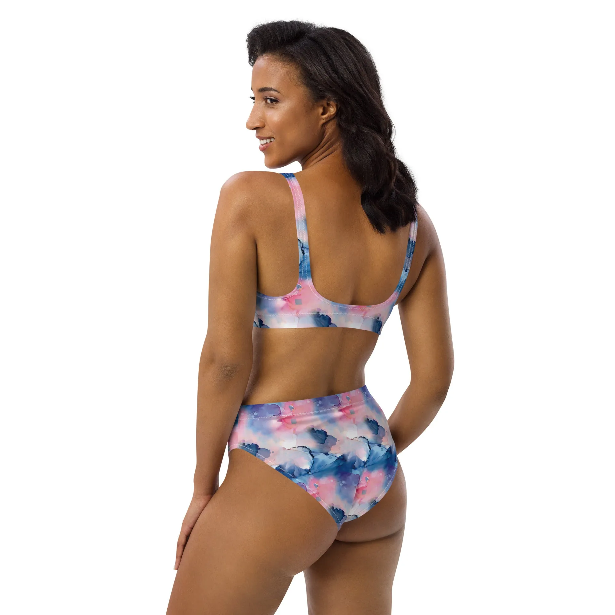 High Waisted Bikini Womens (Glamourange Luxury Bikini High Waisted - 0018 Patterns Model)