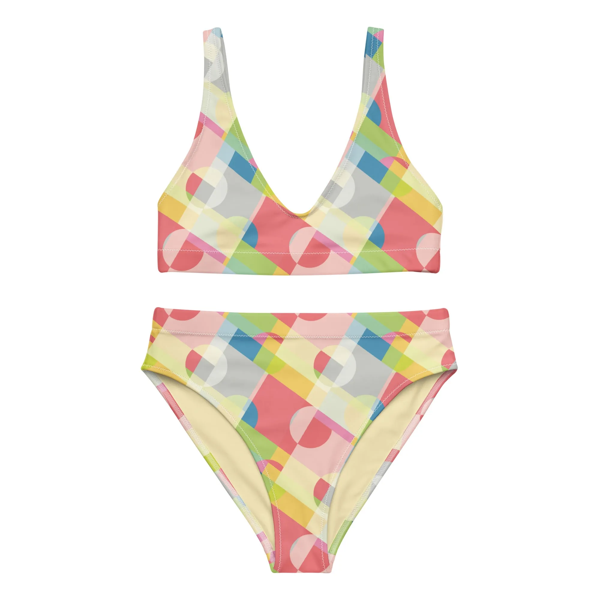 High Waisted Bikini Womens (Glamourange Luxury Bikini High Waisted - 0026 Patterns Model)