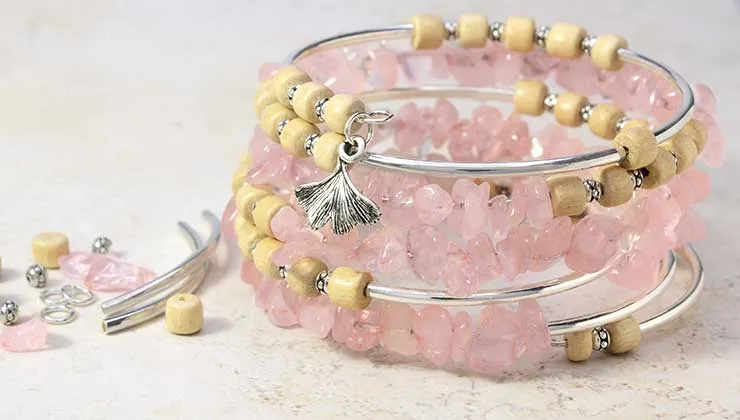 How to Make the Boho Gemstone Memory Wire Bracelet Kits by Beadaholique
