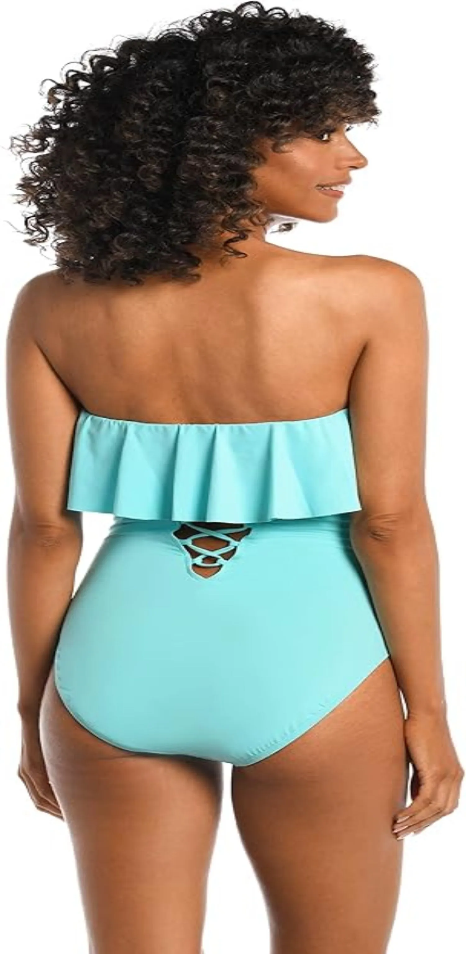 Island Goddess Ruffled Bandeau One Piece