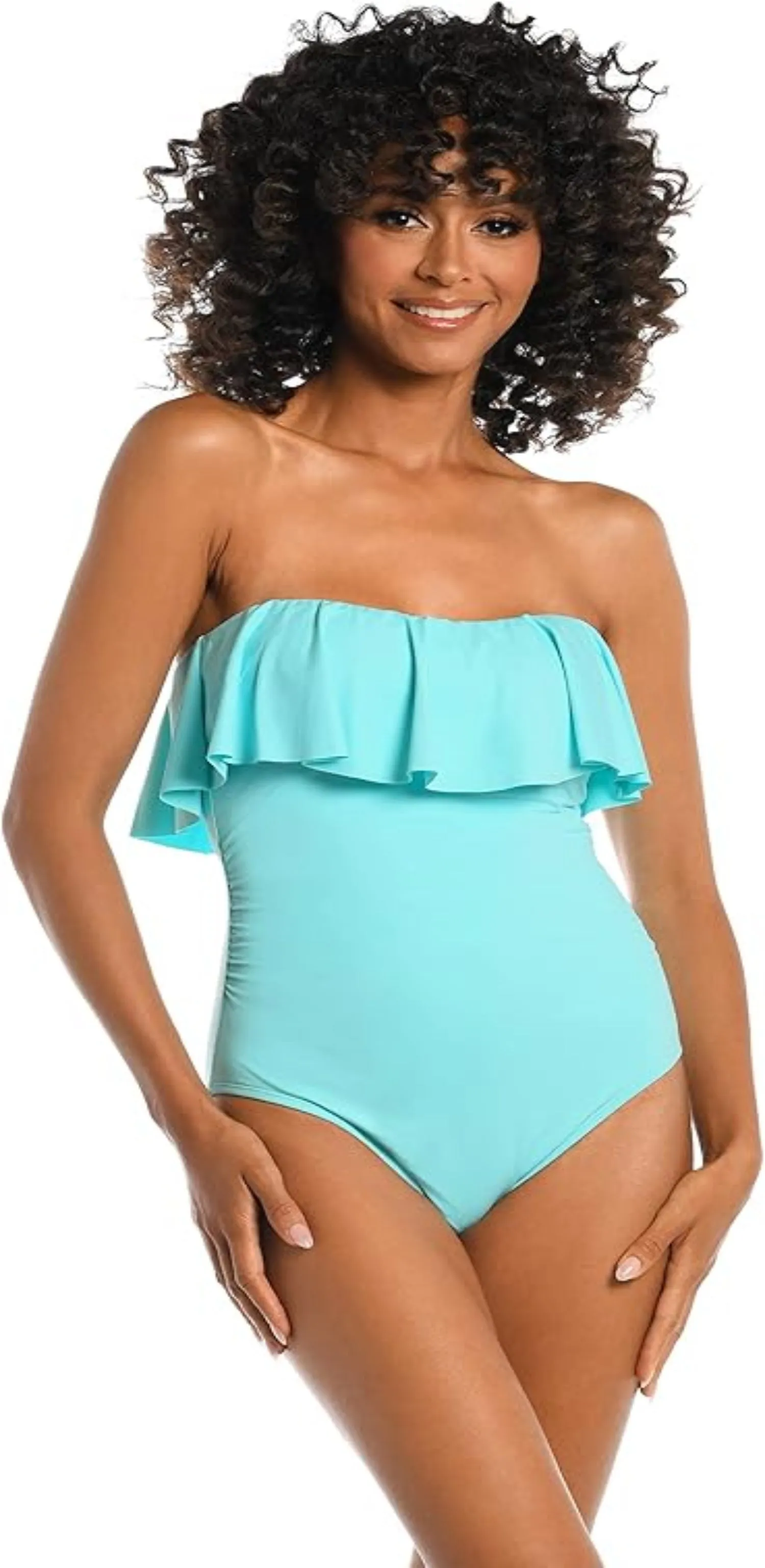 Island Goddess Ruffled Bandeau One Piece