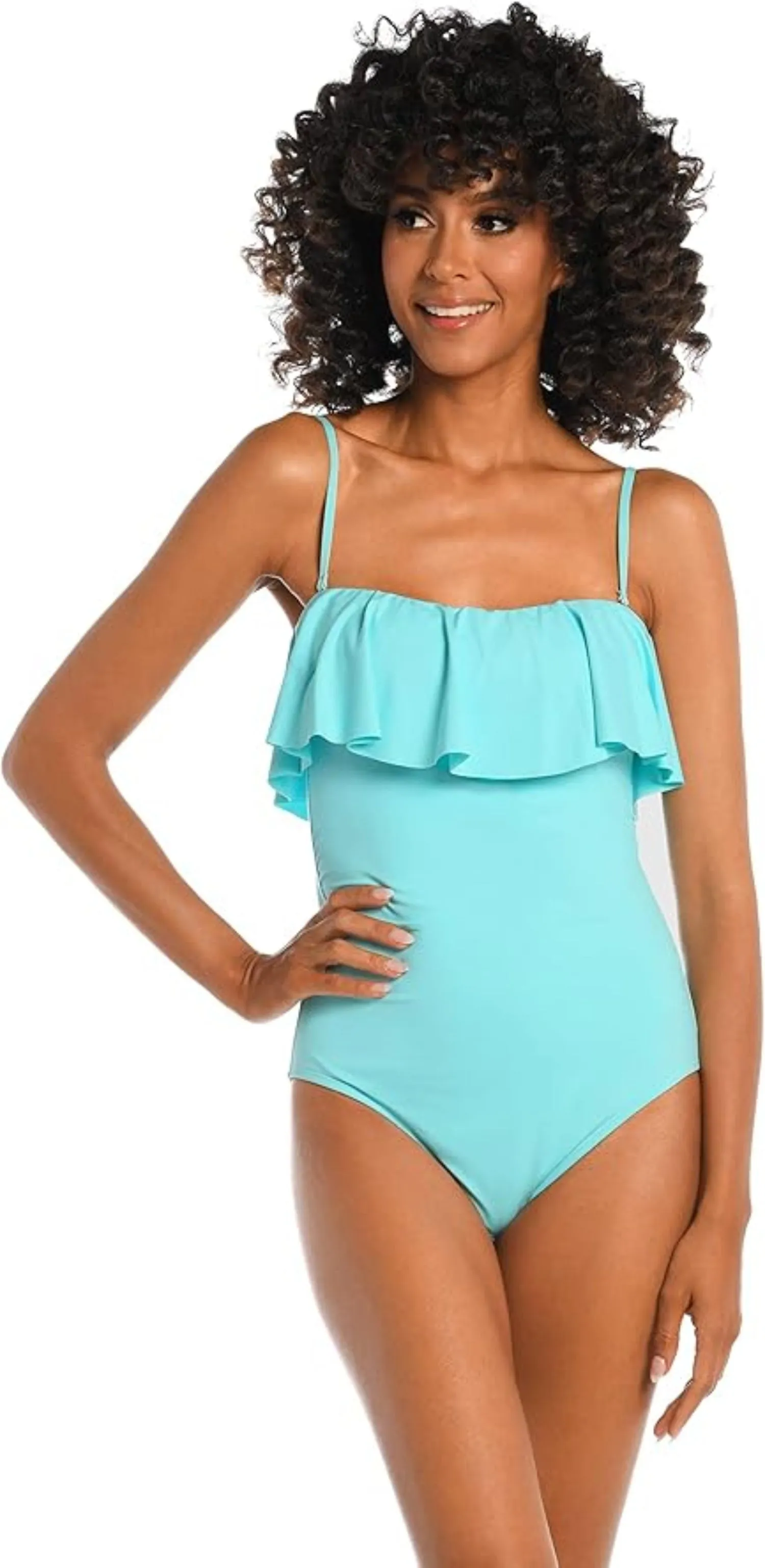 Island Goddess Ruffled Bandeau One Piece