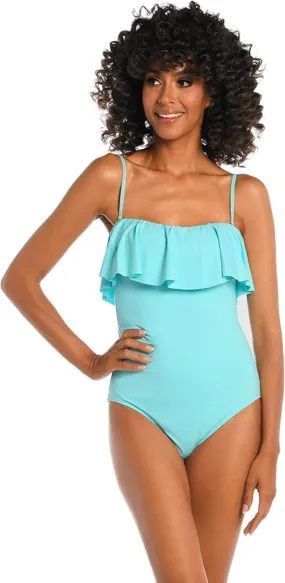 Island Goddess Ruffled Bandeau One Piece