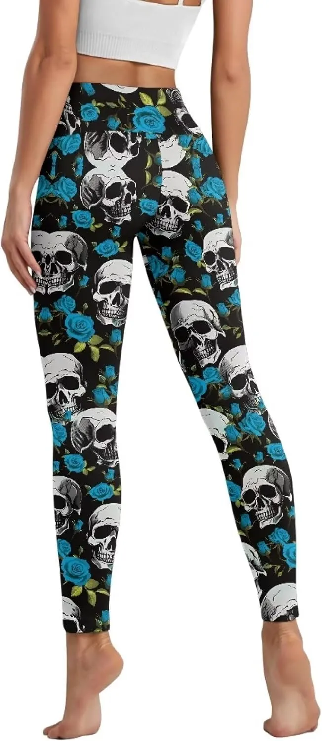 JEOCODY Leggings for Women with Pockets Casual High Waist Tummy Control Pants Soft Slimming Yoga Pants