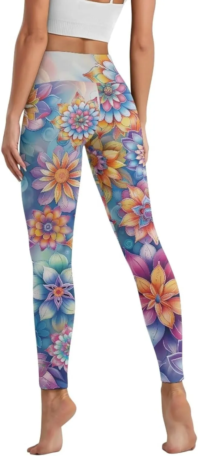 JEOCODY Leggings for Women with Pockets Casual High Waist Tummy Control Pants Soft Slimming Yoga Pants