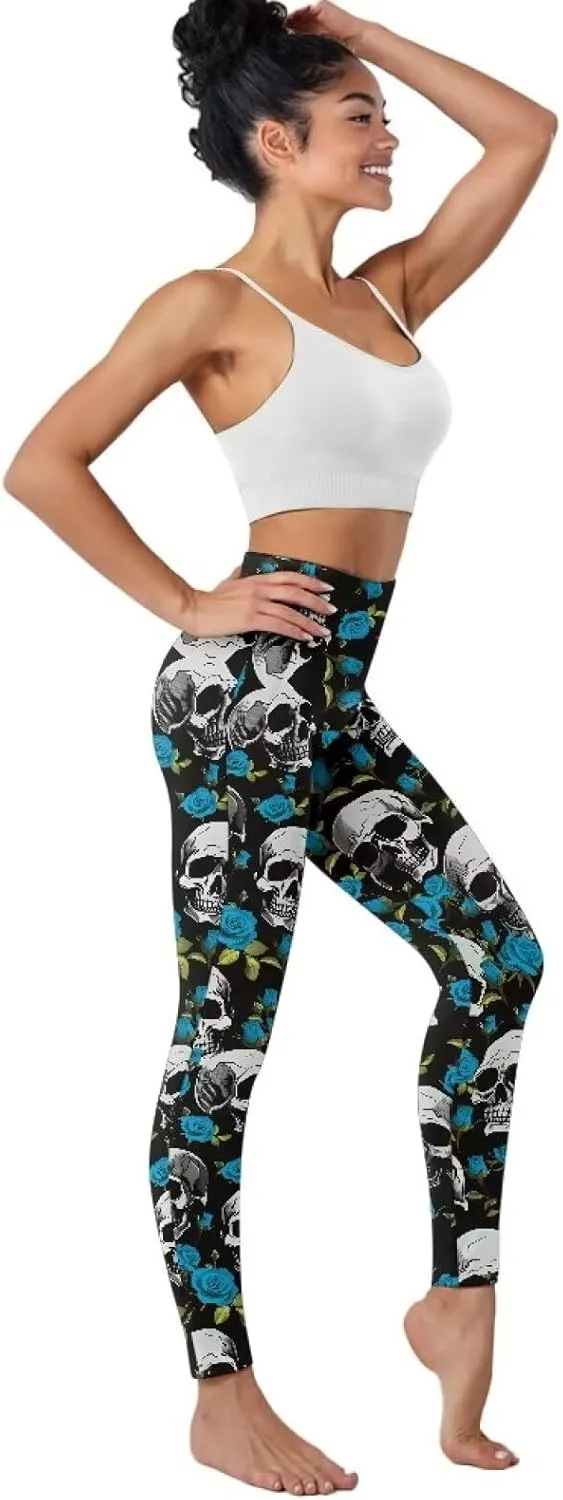 JEOCODY Leggings for Women with Pockets Casual High Waist Tummy Control Pants Soft Slimming Yoga Pants