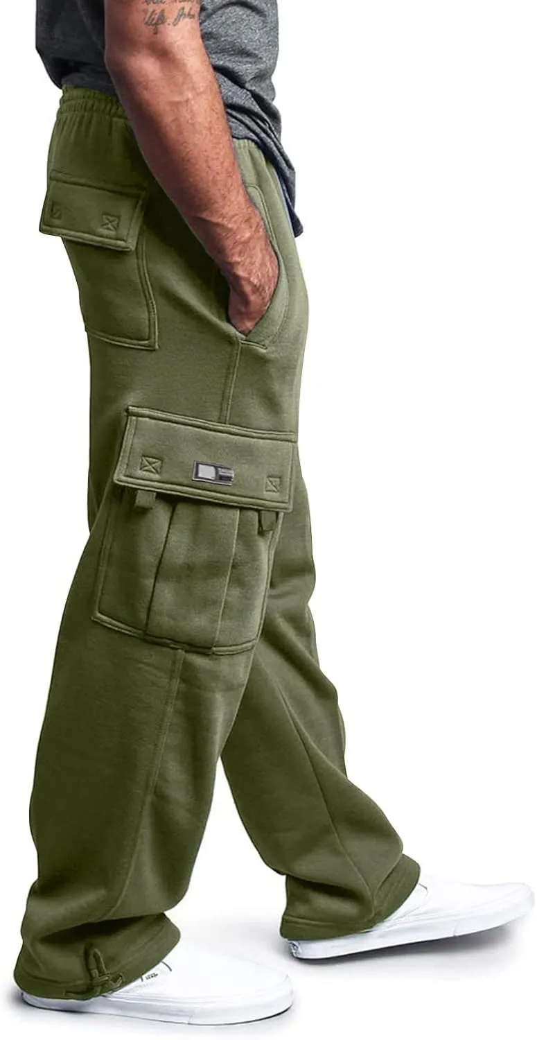 LCMTWX Mens Joggers Solid Pants Casual Jogging Sports Elastic with Pockets Men's Men's Pants Athletic Loose Fit