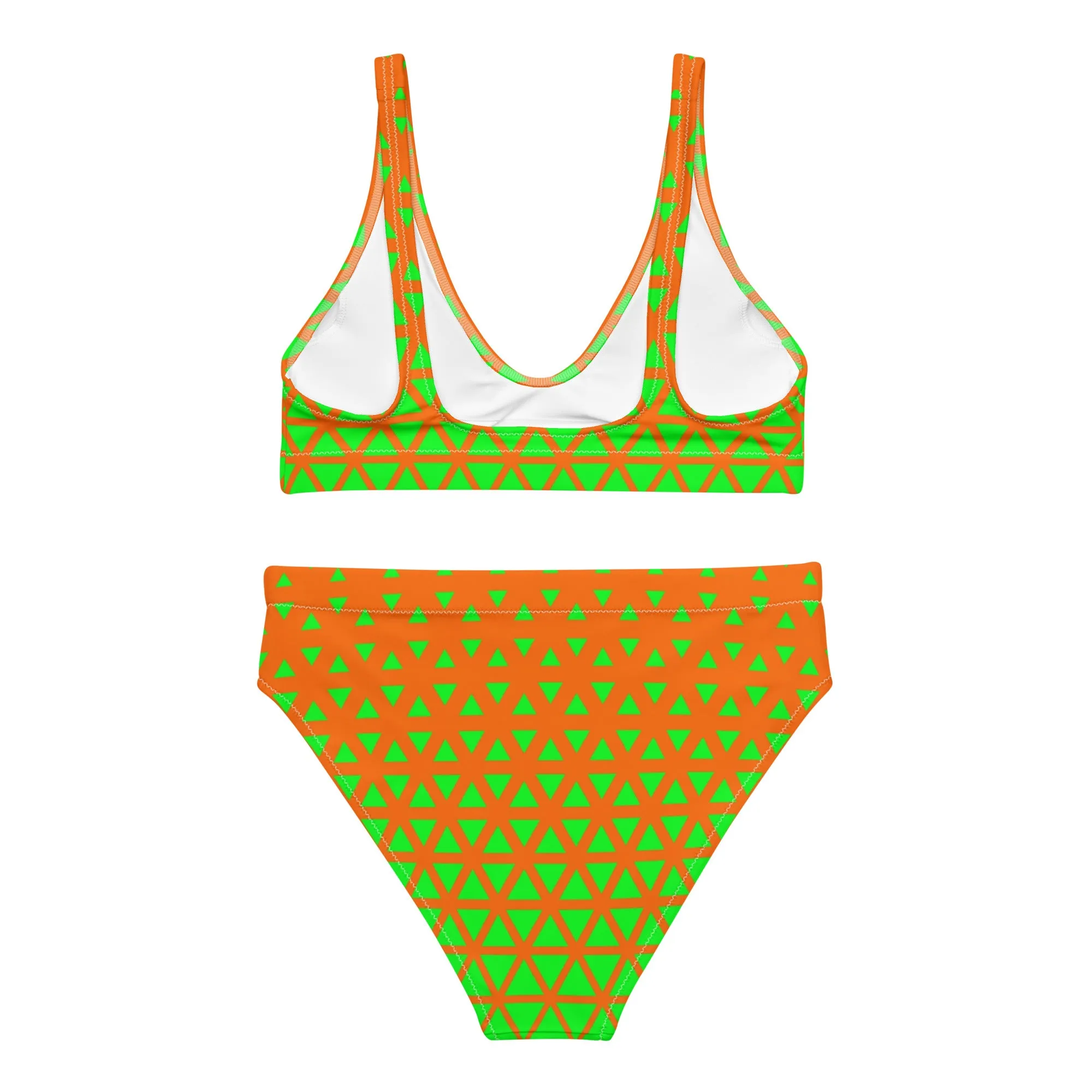 Lemon and Lime - Recycled high-waisted bikini