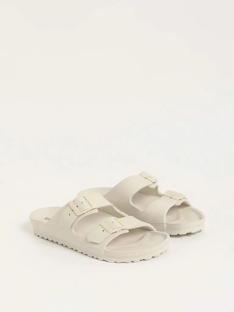 LUNA BLU Off-White Double-Band Flip-Flop