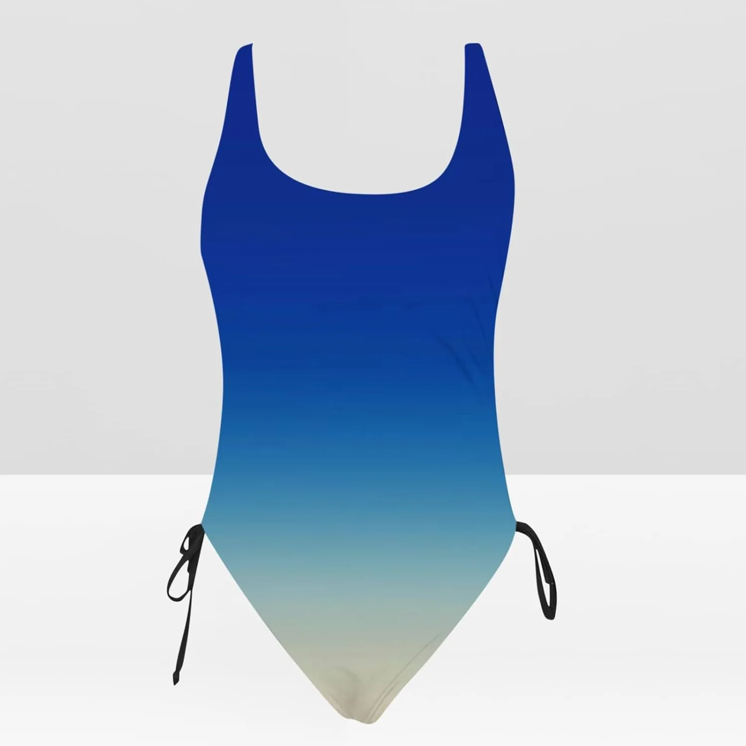 NATHGAM One Piece Swimsuit Women Square Neck Tummy Control Swimsuits Adjustable Strap Drawstring High Waisted Bathing Suit