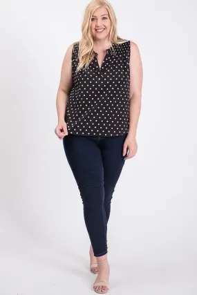 Polka-Dot-Loving Sleeveless Top