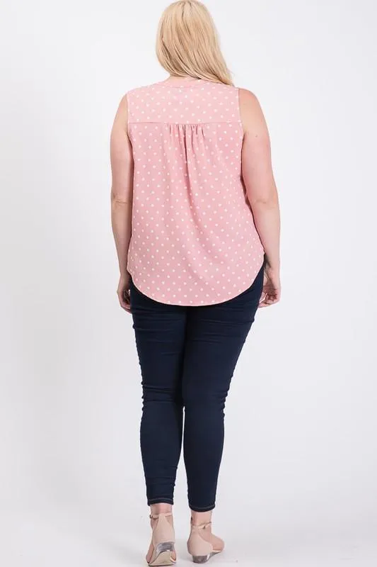 Polka-Dot-Loving Sleeveless Top