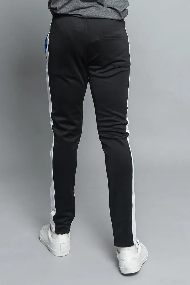 Tri Colored Color Blocked Track Pants