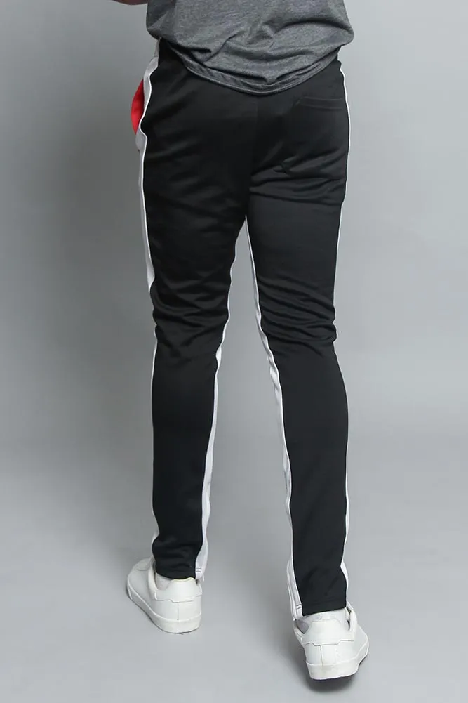Tri Colored Color Blocked Track Pants