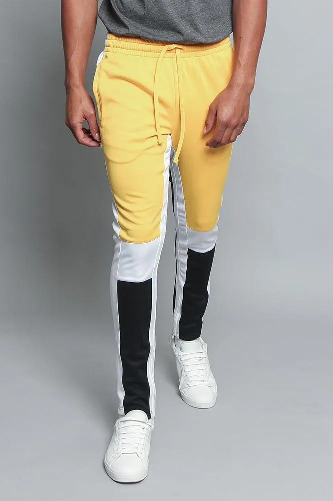 Tri Colored Color Blocked Track Pants