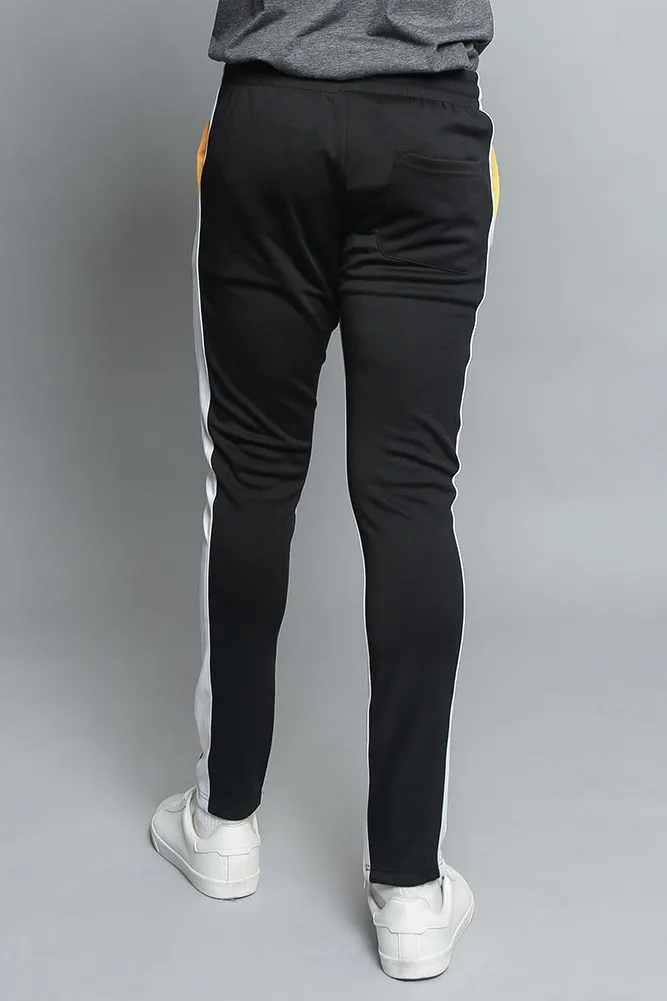 Tri Colored Color Blocked Track Pants