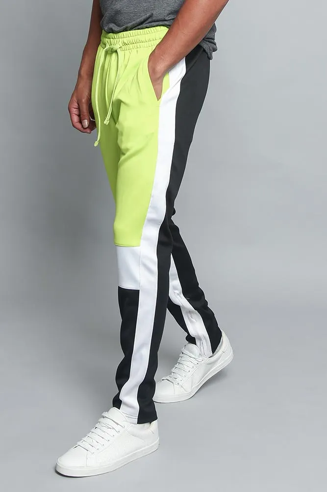 Tri Colored Color Blocked Track Pants