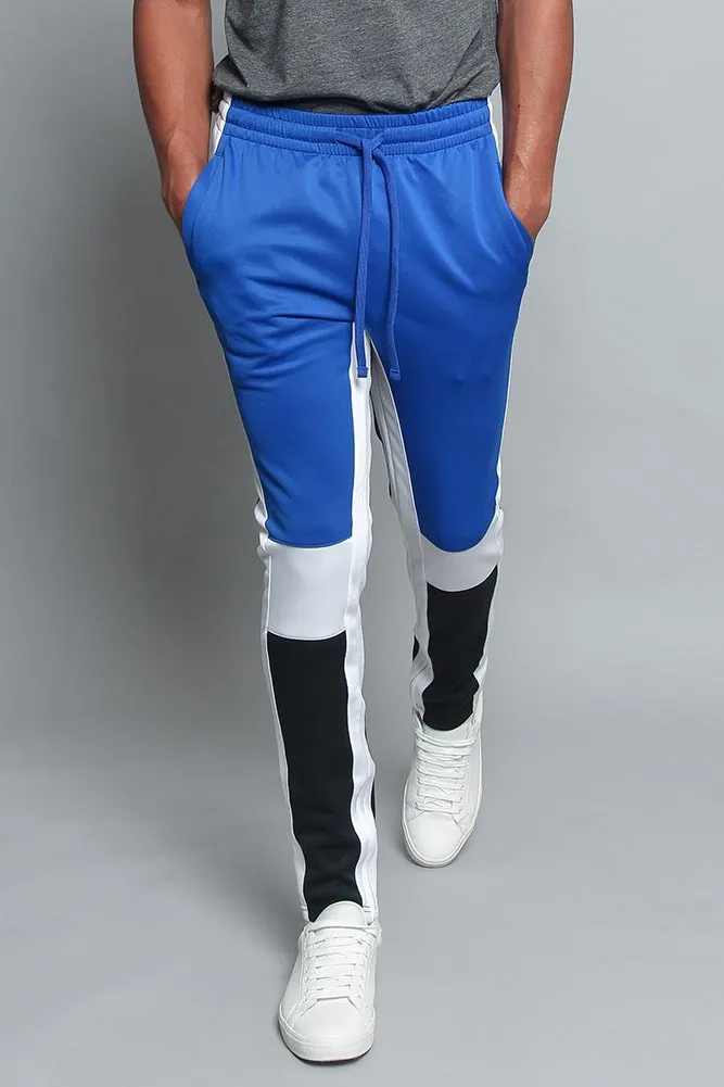 Tri Colored Color Blocked Track Pants