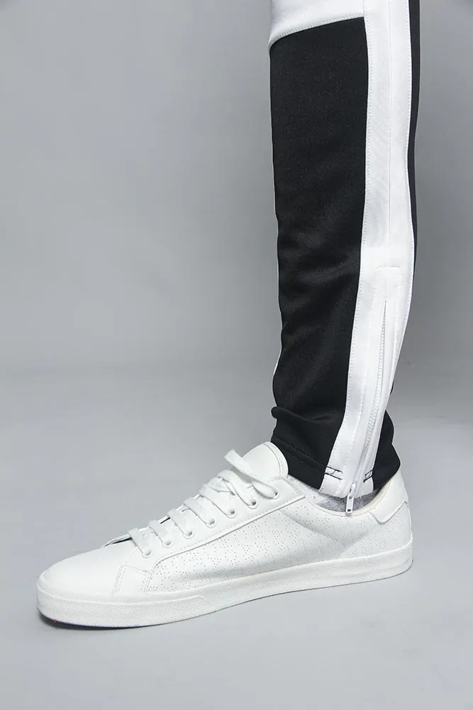 Tri Colored Color Blocked Track Pants