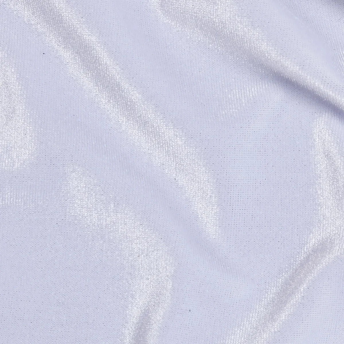 White Stretch Velvet Apparel Spandex Fabric