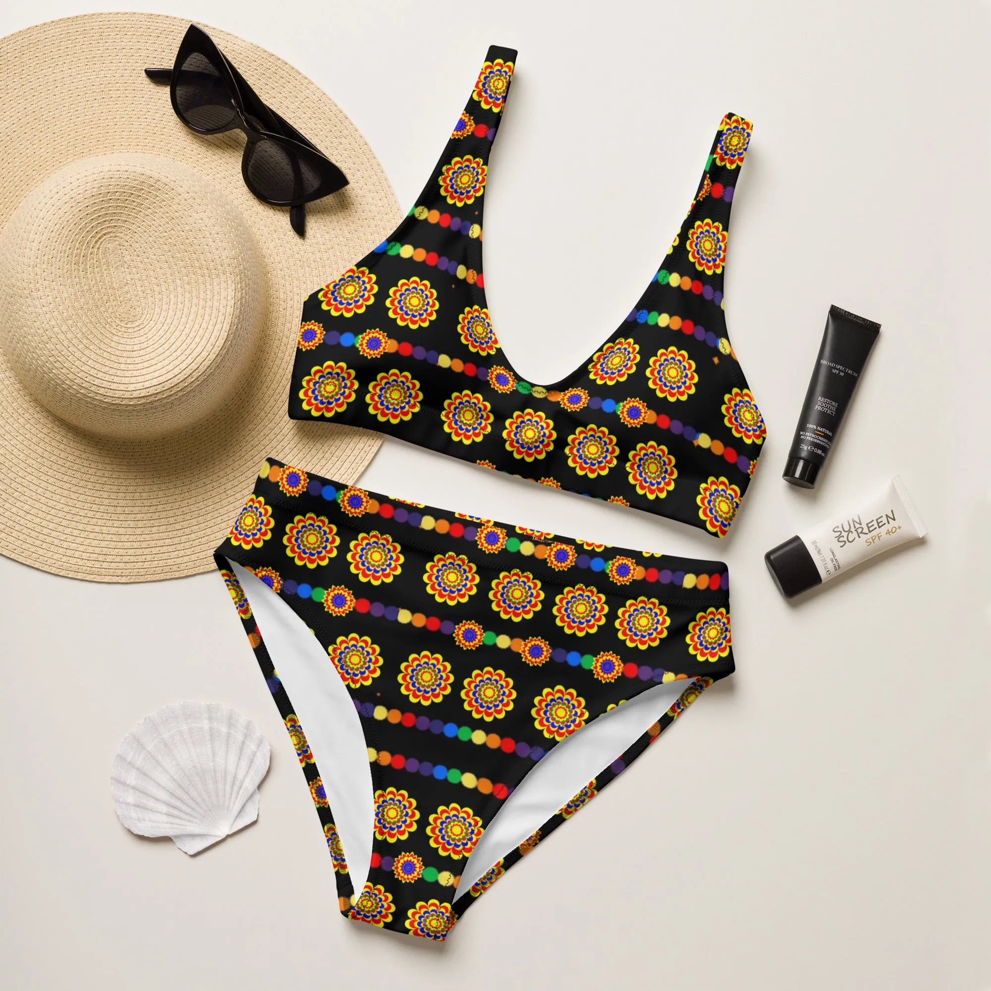 Women's high waisted bikini sets