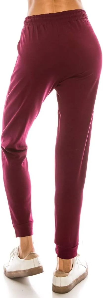 Women's Soft Fleece Jogger Pants Drawstring Pockets Premium Warm Track Sweatpants