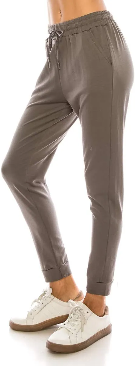 Women's Soft Fleece Jogger Pants Drawstring Pockets Premium Warm Track Sweatpants