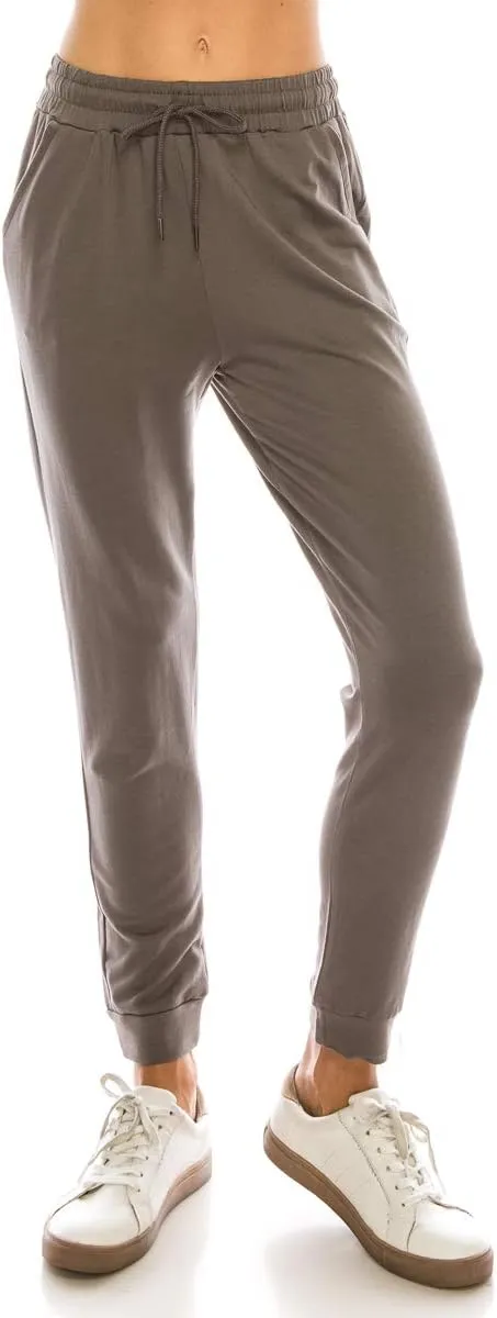Women's Soft Fleece Jogger Pants Drawstring Pockets Premium Warm Track Sweatpants